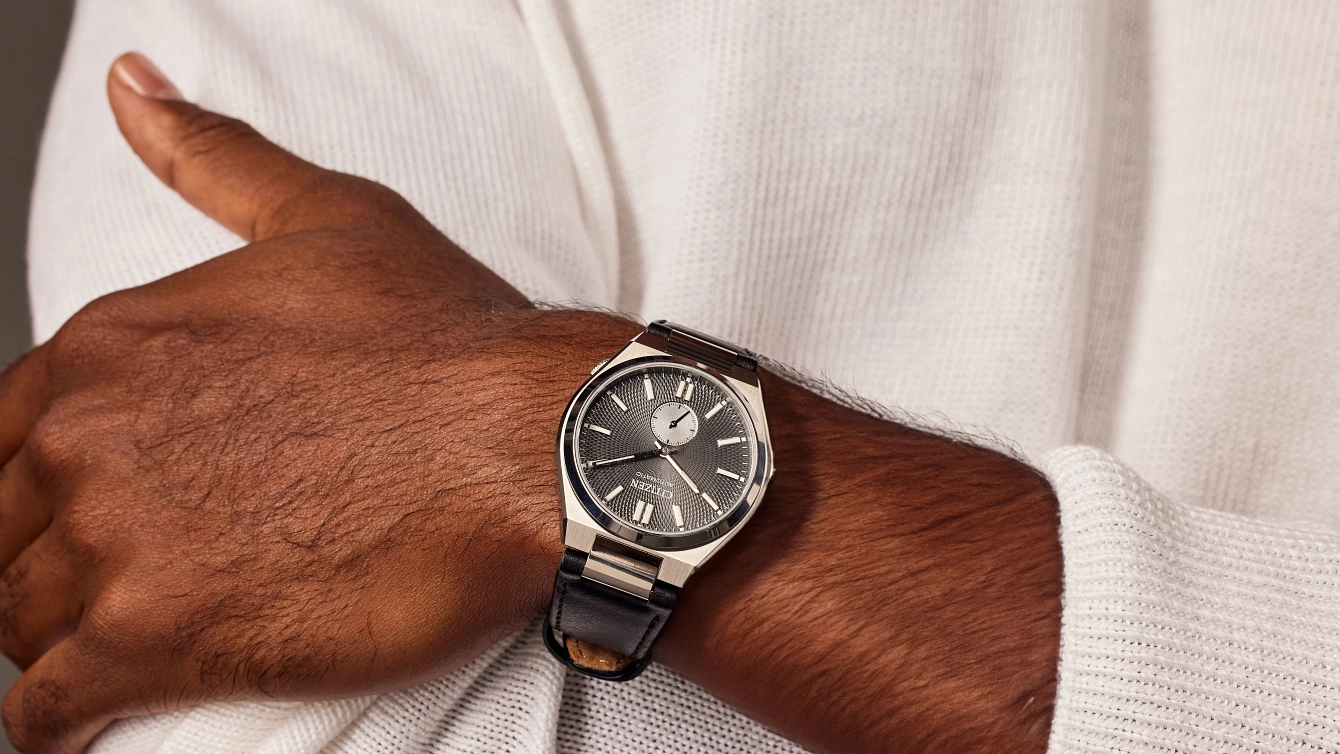 TSUYOSA Small Second Gray Dial Leather Strap NK5010-01H TSUYOSA Small Second Gray Dial Leather Strap NK5010-01H